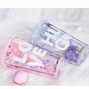 Gobelet personnalisé avec couvercle et paille - Tasse en acrylique à double paroi isolée pour filles, femmes, enfants, cadeau - Product Image 4