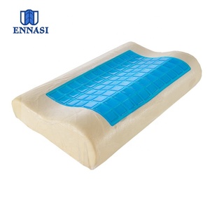 젤 냉각이있는 윤곽 모양 메모리 폼 베개 편안하고 탈착식 커버 기능 포지셔너 베개 - Product Image 6