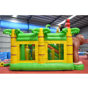 Château gonflable commercial avec toboggan, thème jungle, château gonflable extérieur, château gonflable animalier safari pour enfants - Product Image 3