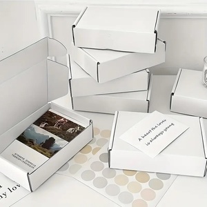 Custom Corrugated Board White Cartons Mailing <b>Moving</b> Shipping <b>Boxes</b> with Printing <b>Cardboard</b> Packaging Folder Type - Product Image 3