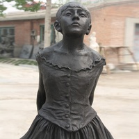 Statue de danse de ballet en laiton pour fille, métal, pouces, célèbre, petite statue en bronze