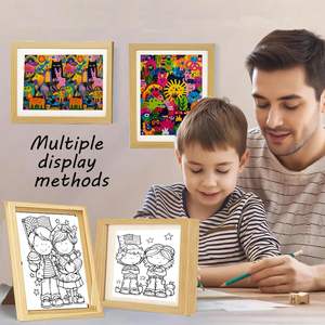 Cadres pour œuvres d'art d'enfants à ouverture frontale, cadres pour œuvres d'art d'enfants interchangeables, cadre <span class=keywords><strong>de</strong></span> rangement pour enfants pour mur, pour dessins, artisanat - Product Image 6