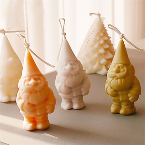 Molde de silicona para velas de Papá Noel, alta calidad, artesanal de yeso, barba larga, regalo de Navidad, escultura de decoración de escritorio - Product Image 1
