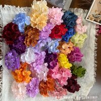 Têtes de fleurs d'hortensia artificielles en soie, réalistes, faites à la main, personnalisables, avec tiges, pour la décoration de la maison en Nouvel An