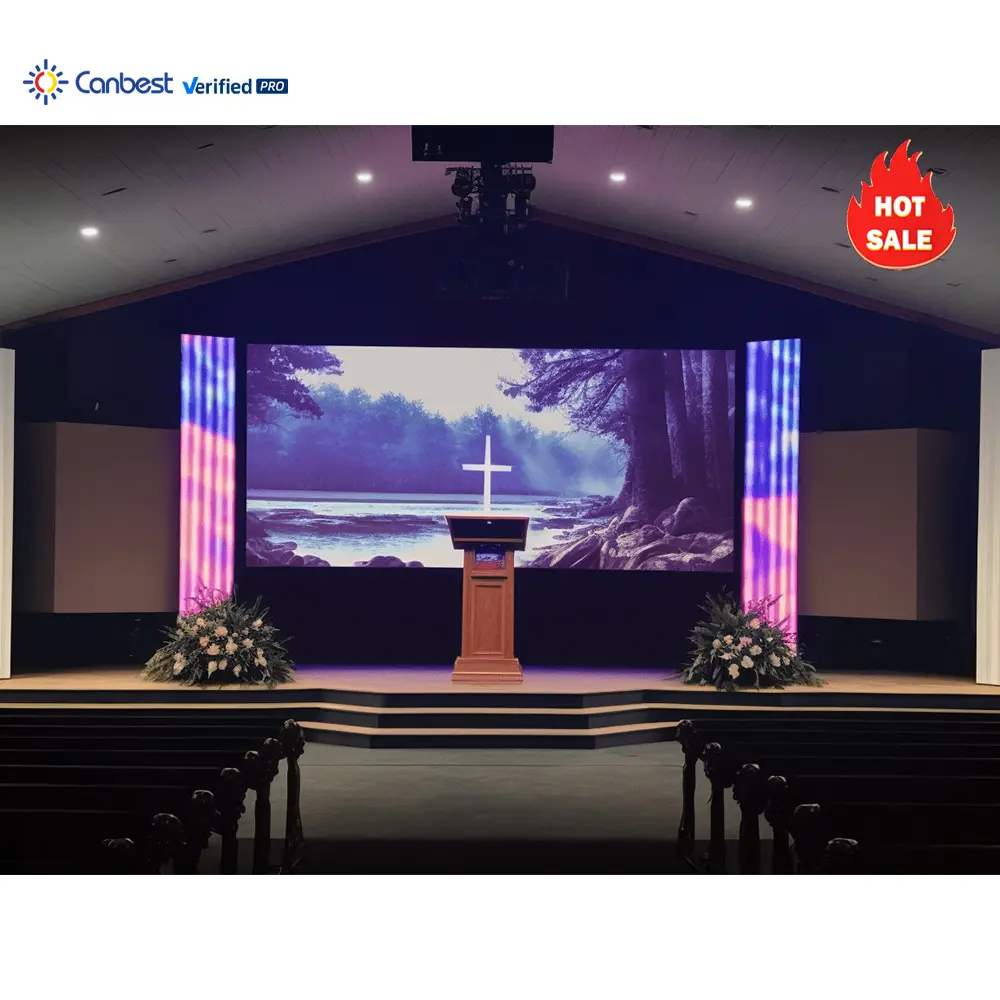 屋内教会ステージ背景LedスクリーンディスプレイP2.5教会用2.5Mm LedスクリーンP1.8Ledビデオウォールパネル