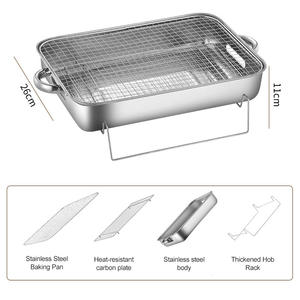 Barbecue au charbon <span class=keywords><strong>de</strong></span> bois miniature moderne <span class=keywords><strong>de</strong></span> <span class=keywords><strong>table</strong></span> Brazier en acier inoxydable 304 pour cuisine extérieure Jardin Pique-nique Maison Barbecue - Product Image 3