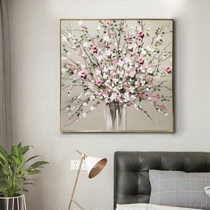 <span class=keywords><strong>Peinture</strong></span> <span class=keywords><strong>à</strong></span> <span class=keywords><strong>l</strong></span>'<span class=keywords><strong>huile</strong></span> florale décorative murale pour couloir américain, peinte <span class=keywords><strong>à</strong></span> la main, art mural, bouquets <span class=keywords><strong>de</strong></span> <span class=keywords><strong>fleurs</strong></span> blanches et rouges en <span class=keywords><strong>fleurs</strong></span> dans un <span class=keywords><strong>vase</strong></span> - Product Image 1