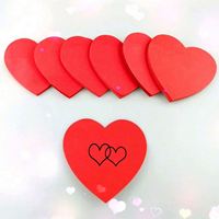 Notes autocollantes rouges « Amour » 50 pièces/carnet – Papeterie mignonne et jolie pour la Saint-Valentin pour enfants