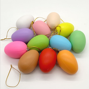 12pcs <span class=keywords><strong>Oeufs</strong></span> <span class=keywords><strong>de</strong></span> Pâques en plastique peints et abordables pour le bricolage - Product Image 2