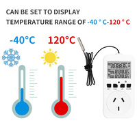 Contrôleur de température numérique COWELL TC01, prise thermostat, minuterie, interrupteur de chauffage et de refroidissement, réfrigérateur, aquaculture, 240V