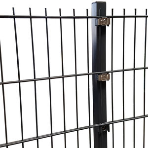 Luxus-Gartenzaun: Details zum Doppelstabmattenzaun, Gittermatten, Doppelstabmatten-Zaun in Grau mit Eckpfosten für den Garten - Product Image 1