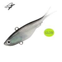 Plus de 20 couleurs de leurres souples artificiels en TPR, leurres souples vibrants, leurres de pêche avec hameçons VMC, leurres souples vibrants de 95 mm