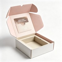 Boîte d'emballage personnalisée pour produits cosmétiques avec logo de votre marque, boîte d'expédition en carton ondulé avec fermeture à languette pour parfums