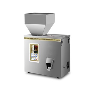 Machine de remplissage semi-automatique 20 grammes pour petits sachets, emballage de sucre, café, poudre alimentaire, fonction de collage, plastique, papier, PLC - Product Image 1