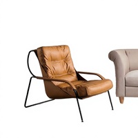 Fauteuil en cuir luxueux Orangefurn, application moderne pour appartement, hôtel, salon, chambre à coucher, chaises d'appoint