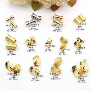 Perles torsadées préservant la couleur, <span class=keywords><strong>tube</strong></span> articulé de forme irrégulière, taille fine, entrelacement lisse, perle B - Product Image 2