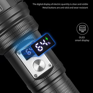 ไฟฉาย LED แบบชาร์จไฟได้ 30W พร้อมจอแสดงผลดิจิตอล ไฟฉายอลูมิเนียมอัลลอยด์ความเข้มสูงระยะไกล แสงสีขาว - Product Image 4