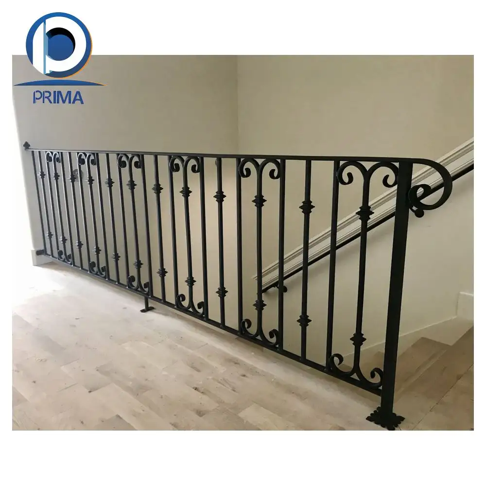 ZXIAOR 1 Pcs Handrails for Outdoor Steps,U-Shaped Wrought Iron Handrail for Stair,Stairs Porch Deck Hand Rail Size:35cm/1.1 ft 