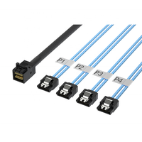 MINISAS 26PIN SFF8088 ke SFF8088 kabel penghubung komputer kabel SAS Mini 26p hingga 26pin, Harddisk