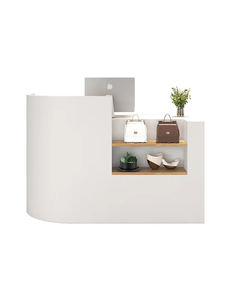 小さなモダンな女性用衣料品店レジカウンターウッド受付デスク美容シンプルバー - Product Image 5