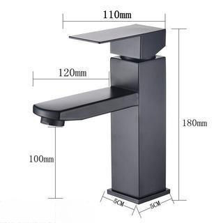 blackened basin  water faucet (square body)
