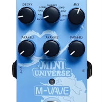 M-vave mini-universe pemodelan Digital Pedal gitar Reverb Pedal efek logam untuk Amplifier untuk perdagangan luar negeri