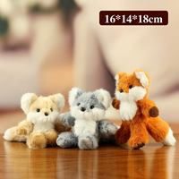 Peluche renard mignon Songshan Toy de 18 cm avec logo personnalisé, pendentif porte-clés pour sac, cadeau de fête, breloque kawaii en carton