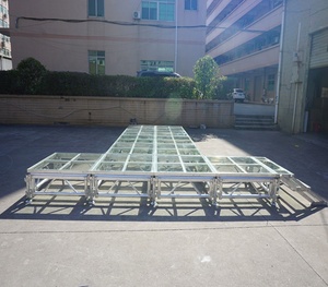 Pont de scène transparent mobile télescopique treillis de scène en verre aluminium mobile - Product Image 2