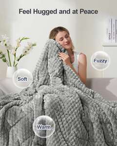 Factory Customization High Quality Minky Dot 12lbs <b>Weighted</b> <b>Weighted</b> Therapy Autism Blanket with Removable Cover - Product Image 2
