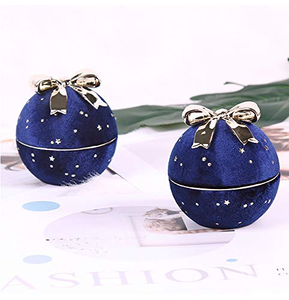 Customized High-End Starry Sky Korean Velvet Christmas <b>Ring</b> <b>Box</b> Square Pattern Circular Pendant Necklace Jewelry Packaging - Product Image 2