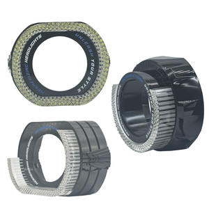 Couvre-phare LED carré de 2,5 pouces et 3 pouces, lentille bi-xénon, guide de lumière 5D, œil d'ange intégré, couvre-phare décoratif en plastique - Product Image 1