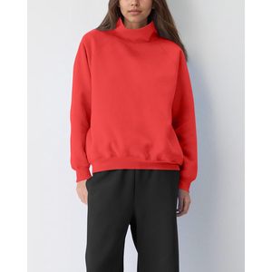 Sweat-shirt à col roulé en polaire surdimensionné pour femme FOXA, pull décontracté ample, tenue de sport pour l'automne et l'hiver - Product Image 2