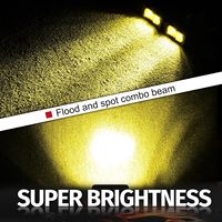 Projecteur LED, lumière auxiliaire, lumière de travail LED de 3 pouces pour voiture, moto, phares avec support