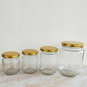 85ml 100mL 155ml 170ml 230ml 330ml 550ml Tapas de tornillo de metal Frascos de mermelada de miel Frascos redondos de vidrio para vegetales con tapas - Product Image 6
