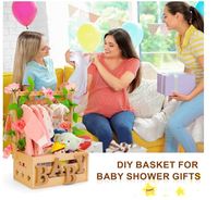 Caisse de rangement en bois personnalisée pour bébé, panier de rangement pour bébé, panier à linge pour nouveau-nés garçons et filles, cadeaux de grossesse pour jeunes parents
