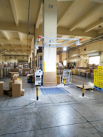Scanner intelligent de palettes avec mesure de volume 3D de pesage intégrée pour la logistique d'entreposage automatisée