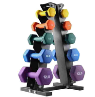 Haltères hexagonaux en caoutchouc colorés personnalisables, fabrication directe d'usine, pour femmes, fitness à domicile, 0,5 kg-10 kg