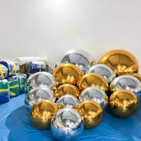 Ballon gonflable en PVC de qualité commerciale, boule miroir brillante suspendue pour la décoration d'événements intérieurs et extérieurs, mariages, fêtes