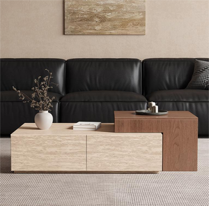 コーヒーテーブルシンプルライト高級モデルリビングルーム家庭用コーヒーテーブル高度なリフティング感覚収納ティーテーブル - Product Image 1