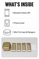 Jeu de cartes à collectionner Mini Tin Pack Set TS04 4 boosters 1 carte promotionnelle Boîte de rangement métallique Vente en gros Exclusivité Japon Asie