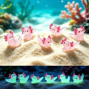 Figuras <span class=keywords><strong>de</strong></span> Axolotl <span class=keywords><strong>de</strong></span> Resina Mini que Brillan en <span class=keywords><strong>la</strong></span> Oscuridad, Adornos <span class=keywords><strong>de</strong></span> Animales Lindos para Jardín <span class=keywords><strong>de</strong></span> Hadas, Micropaisaje y Decoración <span class=keywords><strong>del</strong></span> Hogar, Venta al Por Mayor - Product Image 2