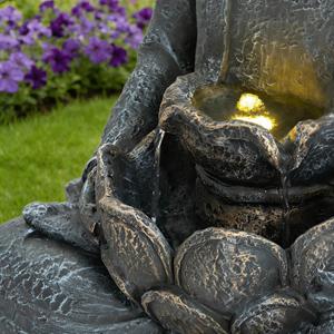 Fuente de Agua Zen Moderna con Tema de Pájaros, Hecha a Mano con Resina y LED, Decoración Impermeable para Jardín, Terraza y Fiestas - Product Image 6