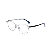 Gafas Superovo Unisex Anti-Blue Light Pure Titanium Full-Rim, ligeras, estilo Glam, patrón de impresión, gafas ópticas doradas para