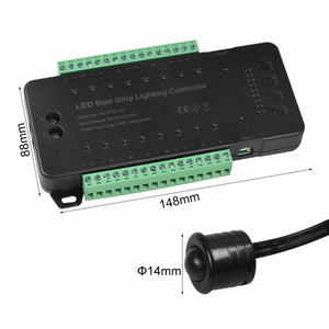<strong>LED</strong> Stair COB <strong>Light</strong> <strong>Strip</strong> With Black PIR <strong>Motion</strong> <strong>Sensor</strong> Stair Lighting Controller Plug and Play for 0.5M 1M 16 Steps Staircase - Product Image 6