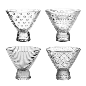 Vintage claro 230ml 8oz Bar vasos para beber cóctel sin tallo <span class=keywords><strong>Martini</strong></span> Margarita copa de vino con patas helado postre cuencos tazas - Product Image 1