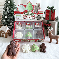 Nouveau jouet à presser Fidget Squishy Croustillant Père Noël Bonhomme de Neige Bonhomme en Pain d'Épices, Cadeau de Noël pour le Chaussette de Noël, Boîte Mystère de Fête
