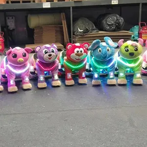 led string lights battery operated Animals Coin Operated Electric Animal Ride On Toys Motorized Plush Riding Animals Scooter