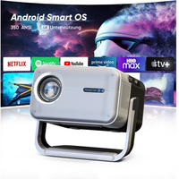 Projecteur de cinéma maison portable OEM ODM personnalisable 4K certifié Google TV OS 1080P Full HD Mini LED LCD, directement de l'usine