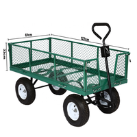 TC1840 camion à main gonflable et wagon table pliante chariot de transport chariot à benne basculante jardin
