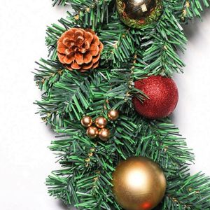 Nouvelle conception, vente chaude, couronne artificielle de luxe en PVC vert de 60 cm, décoration de maison pour les fêtes - Product Image 6